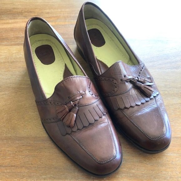 Paragon Men's Brown Leather Tassel Loafers Slip On US 10D Handcrafted in Brazil - Picture 1 of 8